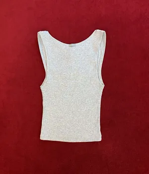 SKIMS cotton rib tank in light heather grey size XS thumbnail 5