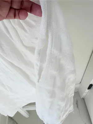 Mustard Seed White Cotton Crisscross Mini Dress w Pockets & Shorts in Lining thumbnail 10