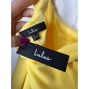 NWT Lulus Social Sensation Light Yellow Square Neck Mini Bodycon Dress Party M thumbnail 4