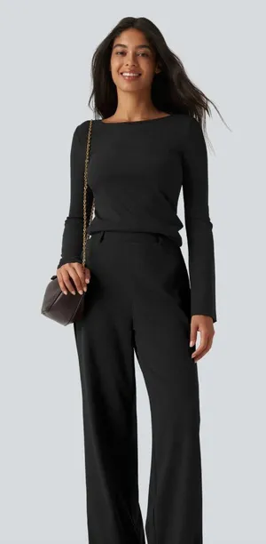 Halara DayStretch High Waisted Straight Leg Casual Pants with Pockets thumbnail 1
