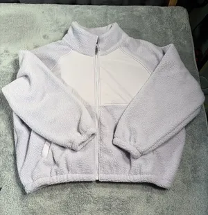 Blogilates Cozy Lavender purple Sherpa fleece Zip-Up Jacket XL thumbnail 1