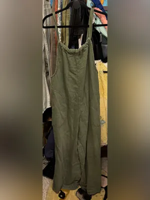 NWT Free People We The Free Freebird Jumpsuit - Four Leaf Clover Green - XS thumbnail 8
