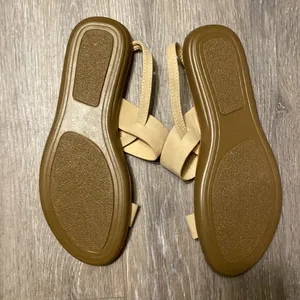Beige Nude Ankle Strap Sandals Size 10 thumbnail 3