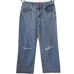 NEW‎ Edikted Wide Leg Light Blue Jeans Capsule Grunge Skater Comfort M thumbnail 2