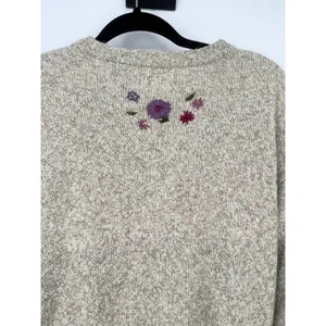 Vtg Northern Treasures Wool‎ Blend Granny Sweater Cardigan M Cottagecore Floral thumbnail 6