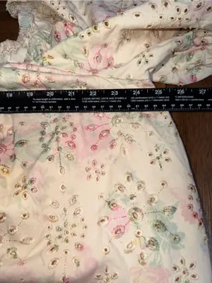 Impressions‎ Floral Print Eyelet Babydoll Dress thumbnail 4
