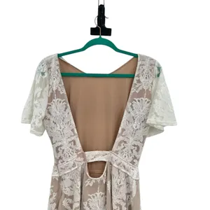For Love & Lemons San Marcos Mini Dress Lace Ivory White Size‎ Medium thumbnail 9