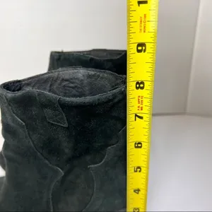 RAYE Revolve Womens Ella Black Suede Western Inspired Boot Block Heels Sz 37 thumbnail 7