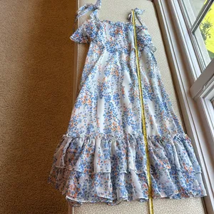 NWT Selfie Leslie Dress Floral Midi Dress with Tie straps & belt size 8 thumbnail 12
