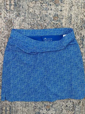 Peter Millar Blue Herringbone Print UPF 50+ Golf Skort Skirt thumbnail 3