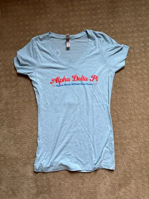 ADPi V Neck T Shirt Blue thumbnail 1