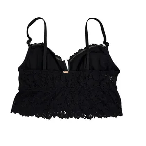 PINK Victoria's Secret Black Whimsygoth Lace Adjustable Bralette Tank Medium thumbnail 2