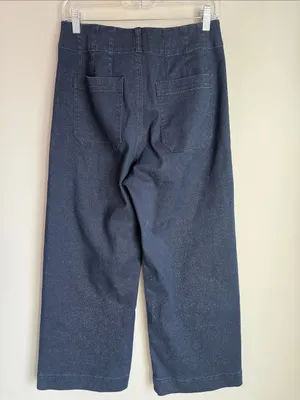 Anthropologie Maeve The Colette Sparkle Crop Wide-Leg Jeans 28 thumbnail 3