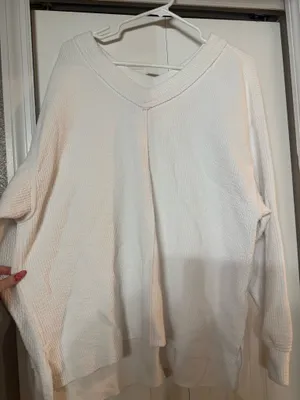 Aerie Textured Wonder V-Neck Sweater thumbnail 1