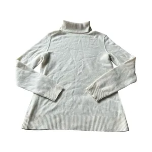 Charter Club Womens‎ 100% Cashmere Turtleneck Sweater Cream Knit thumbnail 3