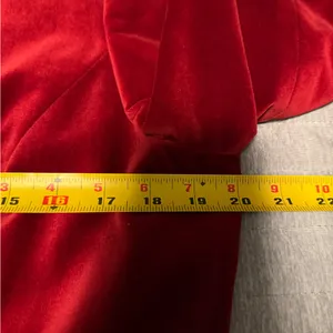 Women's red velvet blazer size M thumbnail 8