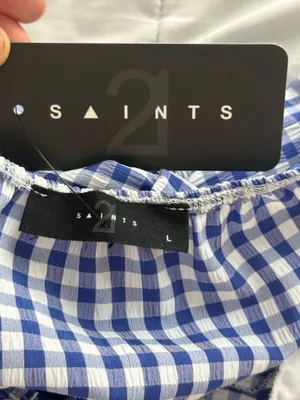 Gingham Top Blue Size L thumbnail 2