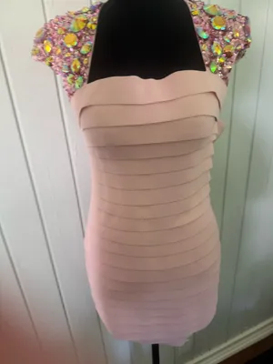 Sherri Hill Pink Mini Dress Sequin thumbnail 1