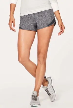 Lululemon Hotty Hot Short 2.5" Heather Lux Multi Black Heather Black W7ATIR Sz 6 thumbnail 1