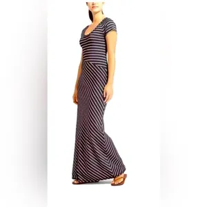 Athleta Maxi Dress Navy White Size XS thumbnail 8