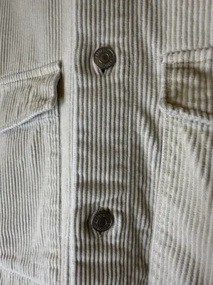Abercrombie & Fitch Cream Corduroy Shirt Jacket | Men’s Size S thumbnail 3