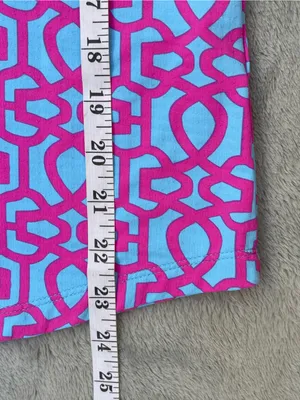 IBKÜL Pink Blue Carolyn Geometric UPF 50+ Sun shirt quarter zip polo golf M thumbnail 5