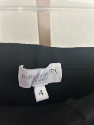 Ripley Rader Black Ponte Knit Long Wide Leg Pants Size 4 $198 thumbnail 4