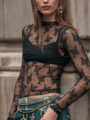 Free People Lady Lux Layering Top- Black thumbnail 6