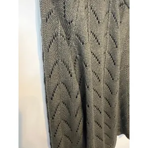 Ann Taylor Green Gold Metallic Cable Knit Sweater Small Shimmer Jacket Size S thumbnail 4