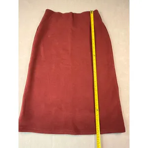 OGL Move Burgundy Red Knit Midi Skirt High Waisted Wool Blend Size S thumbnail 8