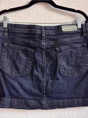 Lacoste Denim Mini Skirt Size 40 Dark Wash Y2K Preppy Stretch thumbnail 2