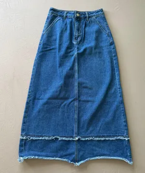 SheIn Denim Maxi Skirt thumbnail 1