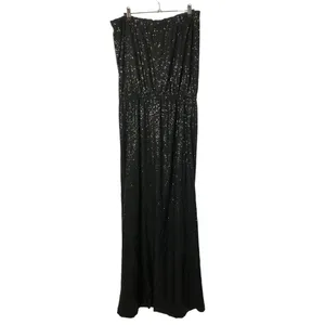 Tibi Black Sequin Strapless Maxi Formal Gown‎ M thumbnail 2