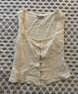 Princess Polly Zenda Linen Blend Top thumbnail 1
