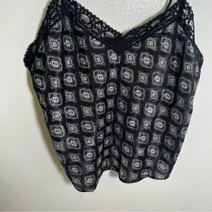 Vintage Victoria's Secret Gold Label Womens Size Small Camisole Black White Lace thumbnail 3
