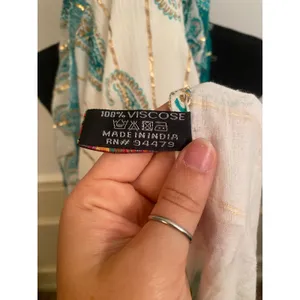 Anthropologie Me 2 Magic Boho Tassel Green White Sequin Dress Flutter Sleeve thumbnail 8