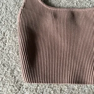 Aritzia Babaton sculpt knit tank crop stone taupe going out top size xxs thumbnail 5