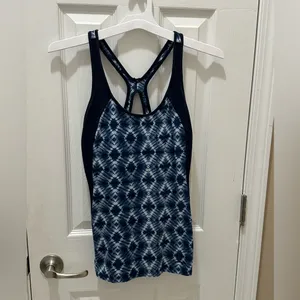 PATAGONIA razor back tank top with Bra size Small blue organic cotton thumbnail 10