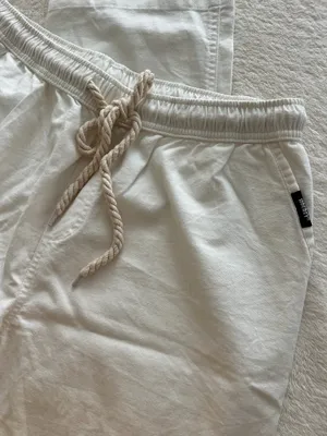 White Linen Pants Size L thumbnail 3