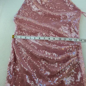 Superdown NWT Minkah Pink Sequin Halter Open Back Mini Dress Size S thumbnail 10