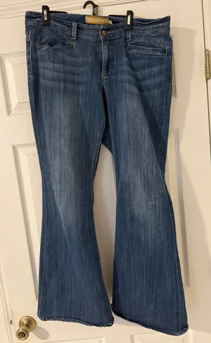 Seven7 Dark Blue Flare Jeans thumbnail 1