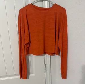 Lululemon Zebra Orange Long Sleeve Top thumbnail 3