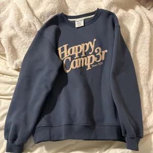 Happy Camper Sweatshirt Navy Blue Size M thumbnail 1