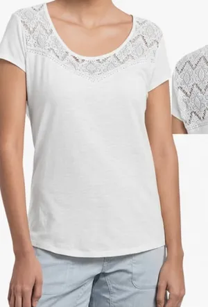 Kuhl Women’s Small Crochet Short Sleeve White Shirt thumbnail 1