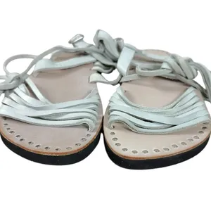 Free People Willow Wrap Gladiator Leather Sandals Bone Size 36 5 5.5 6 Bohemian thumbnail 4
