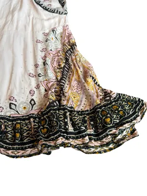 Free People Pink Black Boho Paisley Halter Mini Dress Sleeveless Small Women's thumbnail 12
