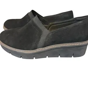 Clarks Women's Collection Airabell Mid Shoes Wedge Black Suede Size 7.5M thumbnail 2