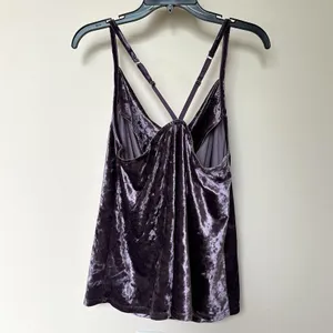 Soma Velvet Cami Tank Top Lg Purple Plum Whimsigoth Luxe Soft Grunge Y2K thumbnail 3