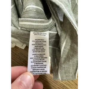 Beach‎ Lunch Lounge Jumper Size Medium Gray & White Striped Linen Blend NWT thumbnail 9