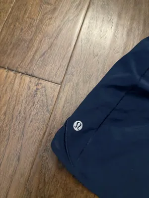 Navy Lululemon Hotty Hot 4" Shorts thumbnail 3